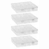 Ideen mit Herz Sortierboxen für Kleinteile | Aufbewahrungsboxen | je 20 Fächer à 4 x 4 cm | Größe: 20,8 cm x 16,9 cm x 4 cm | Setzkästen, Sortimentskästen | Sortierkästen zum Basteln | 4 Stk