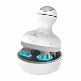 Comfier Elektrisches Kopfhaut-Massagegerät, portables Kopfmassagegeräte, kabellos und IPX7 wasserdicht, elektrischer Kopfmassage mit 4 Knetmassageköpfe für Entspannung, Tiefenreinigung