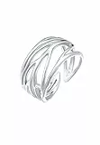 Elli Damen Schmuck Ring Wickelring Blatt Ornament Blätter Wald Festival Boho Silber 925 Größen 52 54 56 58