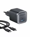 Anker Nano 45W USB C Ladegerät, kompakter Netzteil, Schnellladegerät für iPhone 17/Pro/Pro Max/iPhone Air/16/15, MacBook, Pixel 9, iPad, Samsung Galaxy S25 Ultra/S24 Serie (inkl. 1,8m Kabel)