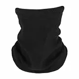 Hileyu Halswärmer Snood, Winddicht Winter Halswärmer Halstücher Kragen Fleece Halstuch für Männer Frauen Halsbekleidung für Outdoor-Sportarten (Schwarz)
