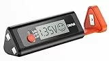 Dlyfull DB2 Digitaler Batterietester mit Lasttest und Magnetkontakt– freihändiger Universal Batterietester für Batterien und Akkus, AAA AA C D 9V & Knopfzellen, Batterieprüfgerät für Haushalt mit Volt