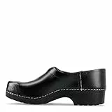 SIKA traditionelle Unisex-Freizeitclogs, weit geschnittene geschlossene Clogs ohne Zehenkappe, rutschfeste, stoßdämpfende PU-Laufsohle, Wasserabweisende Permair-Lederschuhe, bequem für den Alltag