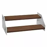 FewNvWa Acryl Display Ständer Regal Holz Organizer Präsentationsständer Etagen Einfach Reinigung Stabilität Halter für Schreibtisch Wohnzimmer Küche Büro, 2 Schicht