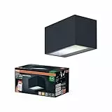 Osram SMART+ WiFi Brick Wide LED Wandleuchte Up/Down Dunkelgrau, 14W, 600lm, RGB+W 3000K, WiFi, Alexa, IP44 Außen