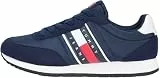 Tommy Jeans Herren Runner Sneaker Classic Runner zum Schnüren, Blau (Dark Night Navy), 43