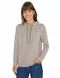 CECIL Funnelneck Melange Rippshirt Chocolate Mousse Melange L