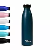 Edelstahl Trinkflasche 500ml - Otto Koning - Doppelwandige Vakuumisolierte Thermoskanne. Hält kalte Getränke 24 Stunden und heiße Getränke 12 Stunden. Auslaufsichere Thermosflasche BPA-frei