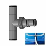 Sandfilteranlage Schlauchverbinder 38mm und 32mm, Poolschlauch 38/32mm, Verbinder für Filterpumpen für Intex Bestway Coleman, Pool Schlauch Adapter (3 Wege Ventil)