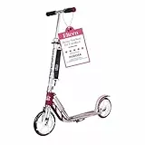 HUDORA BigWheel 205 Scooter - Stabiler Aluminium-Roller - Höhenjustierbarer & zusammenklappbarer Cityroller mit Ständer - Sportlicher Kinder- & Erwachsenenroller für bis zu 100kg