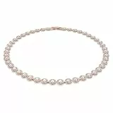 Swarovski Una Angelic Halskette, Rund, Weiss, Roségold-Legierungsschicht