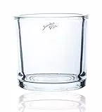 Glasvase HEAVY Windlicht Kerzenglas Vase Glas Tischvase Zylinder, 12 cm