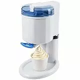 Gino Gelati GG-45W-Blue Creamy 4in1 Softeismaschine, Eismaschine, Frozen Yogurt-Milchshake Maschine, Flaschenkühler