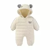 JiAmy Baby Overall Winter 12-18 monate, Schneeanzug Baby Jungen Mädchen Strampler Fleece Gefüttert Warm Outfits Mit Kapuze
