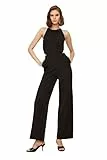 TRENDYOL Damen Waist Free-standing Jumpsuits Overall, Schwarz, 38 EU