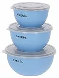 Kerbl Pet Edelstahlnapf Set mit Deckel blau, 550ml/900ml/1200ml