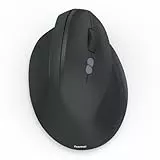 Hama vertikale Maus, kabellos (optische Maus ohne Klickgeräusch, 7 Tasten, ergonomische Funkmaus für Rechtshänder, 1000/1400/1800 DPI, 2,4 GHz, ideal als Computermaus ohne Kabel, Laptopmaus) schwarz