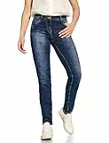 CECIL Damen Style Scarlett 1-knopf 59 Jeans Casual Fit, Mid Blue Wash, 36W / 30L EU