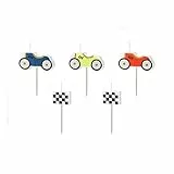 PartyDeco Geburtstagskerzen Rennautos | 2-3 cm - 5 STK.