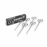 MOESTA-BBQ 10402 BurgerSpieß 6er Set Silber aus 100% Edelstahl - Servier-Spieß für Hamburger, Häppchen und Fingerfood