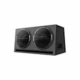 Pioneer TS-WX1220AH Aktivsubwoofer, leistungsstarker Gehäuse Subwoofer mit 3000 W Maximalleistung, 2 x 30 cm Subwoofer in MDF Gehäuse, IMPP Membran, schwarz