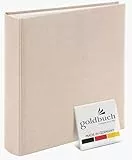 goldbuch 31605 Fotoalbum Summertime Trend 2, Fotobuch mit 100 weißen Seiten mit Pergamin Trennblätter, Foto Album mit Leinen Einband, bis zu 600 Bilder, Hochwertiges Papier, Beige, 30 x 31 cm