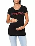 Supermom Damen Tee ss Supermom Umstands-T-Shirt,, per pack Schwarz (Black P090), 34 (Herstellergröße: XS)