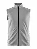 Craft ADV UNIFY VEST | Herren Weste 3XL | Grey Melange | Leichte Weste Herren aus Recycling Polyester | Laufweste Herren | Mit Kragen | 2 Taschen | Herren Weste OutdoorM