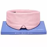 Umisleep Schlafmaske, Premium-Modal-Baumwolle, Lichtblockierend, Bequemes Konturdesign, Verstellbare Einheitsgröße Long Cotton, Rosa