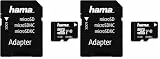 Hama microSD | microSDHC | microSDXC Karte 16GB 80MB/s Übertragungsgeschwindigkeit Class 10 microSD Speicherkarte im Mini-Format Mini SD z. B. für Android Handy, Smartphone, Tablet, Nintendo UHS-I
