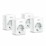TP-Link Tapo Smart WLAN Steckdose,Alexa Steckdose 4er Pack, Smart Home WiFi Steckdose, Alexa Zubehör,funktioniert mit Alexa,Google Home,Tapo App, Sprachsteuerung, Fernzugriff,Kein Hub notwendig, Mini