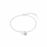 s.Oliver Armband 925 Sterling Silber Mädchen Kinder Armschmuck, mit Zirkonia synth., 14+2 cm, Silber, Herz, Kommt in Schmuck Geschenk Box, 2036453