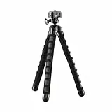 Mantona kaleido Flex leichtes Flex Stativ (mit hochwertigem 360° Kugelkopf, geeignet für Digital und Videokameras, Smartphones und Action Cams) deep grey