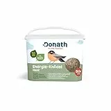 Donath Energie-Knödel Hanf ohne Netz - Meisenknödel ohne Netz -100g je Knödel - mit Einer Extraportion Hanfsamen - Ganzjahres Wildvogelfutter - aus unserer Manufaktur in Süddeutschland - 50er Eimer