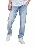 Cross Jeans Herren Stretch Comfort/Relaxed Fit Antonio Jeanshose Hose Denim, Länge:32L, Farbe:Light Mid Blue (E 161-165), Weite:34W
