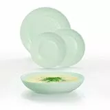 Luminarc Apy Paradise Geschirrset, Opal, 18-teilig, für 6 Personen, Opal, mikrowellengeeignet, kühlschrankgeeignet, stapelbar