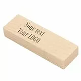 MEMORABBIT Holz-Stick USB Flash Drive Memory Wood 1-128 GB 2.0/3.0 Walnuß/Ahorn Holz (1 Stück mit Gravur/Ahorn (Light Wood), 32 GB 3.0)