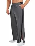 PINSPARK Herren Jogginghose Reha Hose Seitlichen Druckknöpfen Sweathose Joggers Sporthose Fitness Trainingshose mit Taschen Graphitfarbe XL