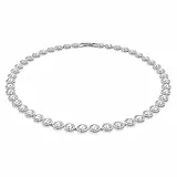 Swarovski Una Angelic Halskette, Rund, Weiss, Rhodiniert