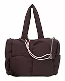 Fritzi aus Preussen Schultertasche Brigitte X Fritzi Weave Limited Puffed Sky Shopper Espresso dunkelviolett