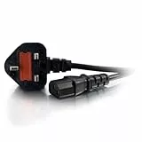 C2G 88514 3 Meter UK-Netzkabel IEC320C13 zu BS1363 9 FuÃŸ Wasserkocherkabel, schwarz,