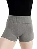 Capezio Damen Foldover Boyshort, Grau, L