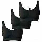 UnsichtBra Bustier Damen BH ohne Bügel | Seamless Soft Bra Bralette | Wohlfühl Bustiers Top | Schlaf BH, Still BH & Sport BH für Yoga | Mikrofaser, Atmungsaktiv, Bequem(wellbra_sss)(XXL)