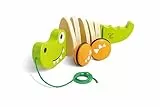 Hape Nachziehspielzeug Krokodil Croc – Holzspielzeug für Kleinkinder, Lauflern- und Motorikspielzeug, fördert Bewegung, Koordination und erstes Rollenspiel, ab 12 Monaten