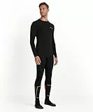 FALKE Herren Baselayer-Shirt Wool-Tech Round Neck M L/s Sh Wolle Funktionsmaterial schnelltrocknend 1 Stück, Schwarz Black 3000, M