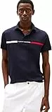 Tommy Hilfiger Herren Poloshirt Kurzarm Chest Insert Regular Fit, Blau (Desert Sky), M