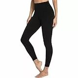 DDOBB Thermo Leggings Damen Mit Taschen Winter Gefüttert Sportleggins Teddy High Waist Lange Flecce Hose Warm Outdoor Freizeithose Thermounterwäsche Yogapants（Dunkelgrau,M