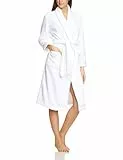 CALIDA Cosy Shower Frottee-Bademantel mit Schalkragen, 120cm Damen, innen sehr saugfähig, außen kuschelig weich, mit Gürtelschlaufen und zwei aufgesetzten Taschen