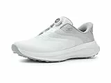 Skechers Go Herren-Golfschuh, wasserdicht, synthetisch, Twist-Fit-Zifferblatt, Spike-Weniger, Weiß, Größe 43