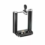 Mantona Smartphone Halterung Quick & Easy 85 - Universal Handy Halter für iPhones und Smartphones mit 55-85 mm Breite, mit 1/4 Zoll Gewinde, zur Montage auf Stativ und Selfie-Stick